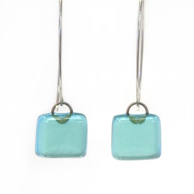 Charlotte Potter - Bombay Sapphire Fused Glass Earrings