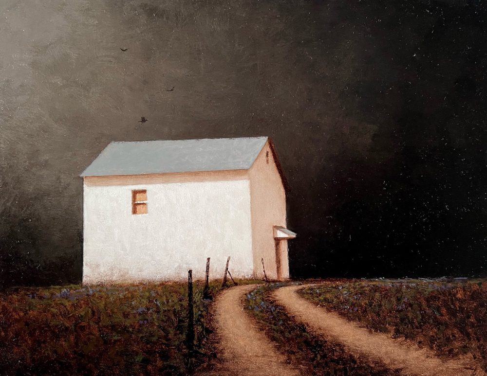 Ted Walsh - White Building with Crows