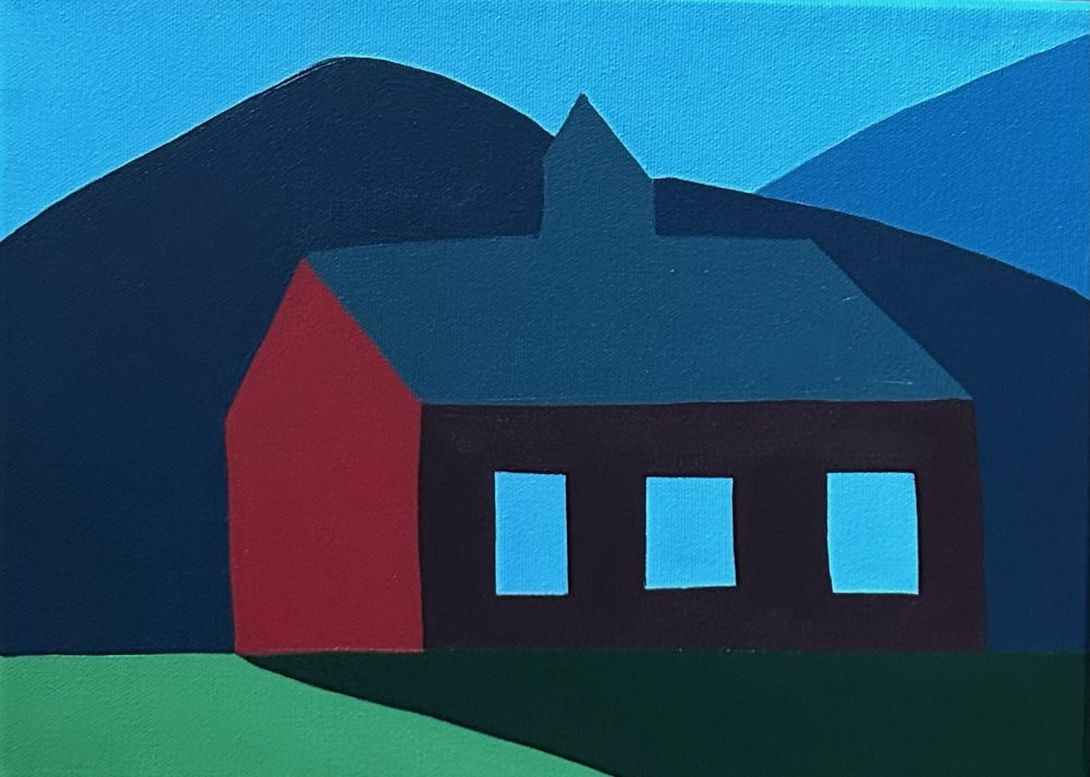 Sage Tucker-Ketcham - Red Barn with Widow's Peak and Three Windows