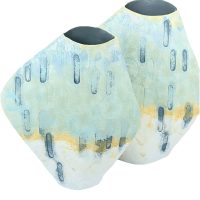 Koto Teal, Yellow, Blue Indents Joanne Rebek - Koto Teal, Yellow, Blue Indents