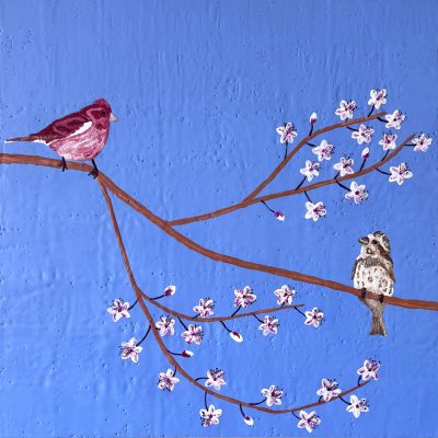 Marcia Crumley - Purple Finches in Spring